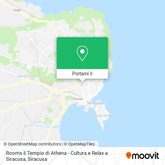 Mappa Rooms il Tempio di Athena - Cultura e Relax a Siracusa