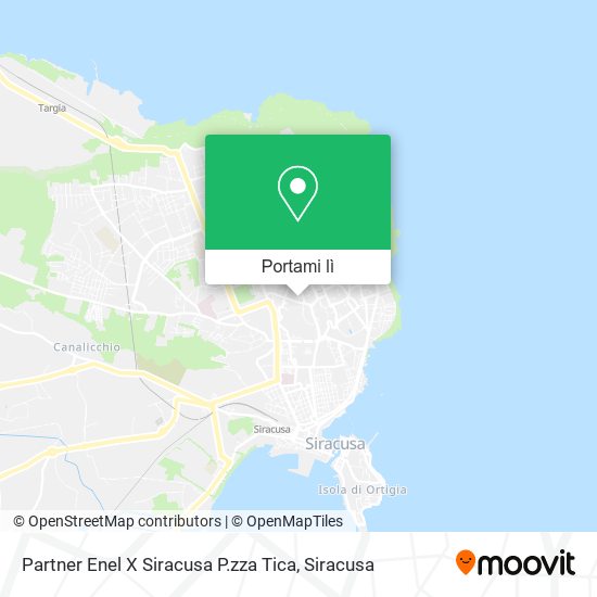 Mappa Partner Enel X Siracusa P.zza Tica