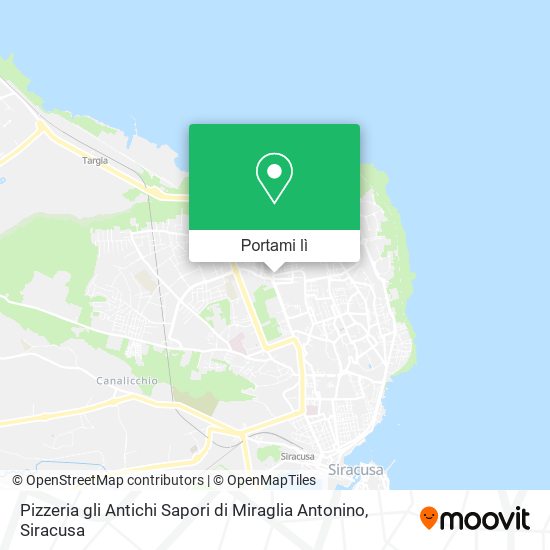 Mappa Pizzeria gli Antichi Sapori di Miraglia Antonino
