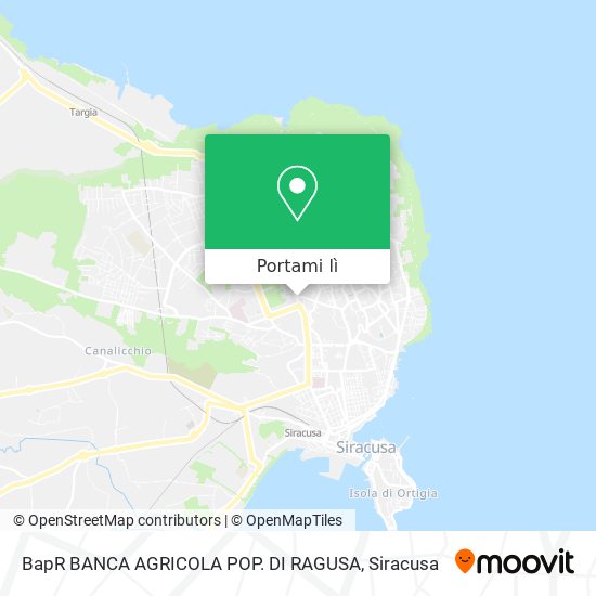 Mappa BapR BANCA AGRICOLA POP. DI RAGUSA