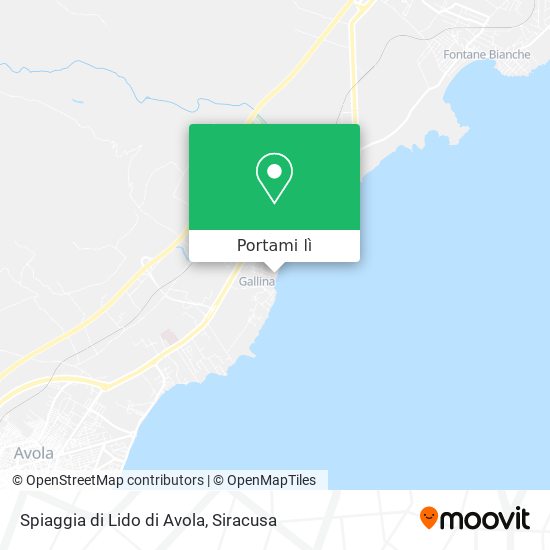 Mappa Spiaggia di Lido di Avola