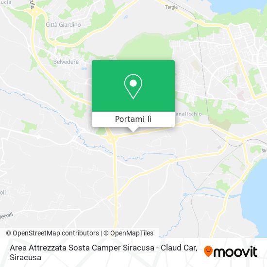 Mappa Area Attrezzata Sosta Camper Siracusa - Claud Car