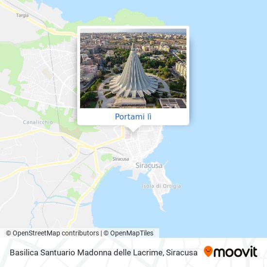 Mappa Basilica Santuario Madonna delle Lacrime