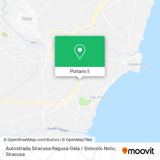 Mappa Autostrada Siracusa-Ragusa-Gela / Svincolo Noto