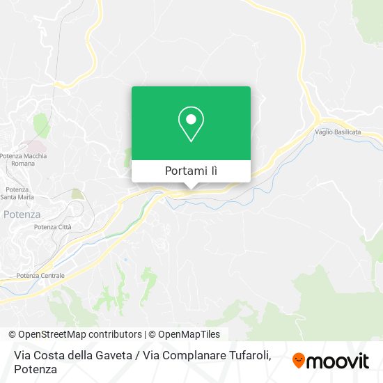 Mappa Via Costa della Gaveta / Via Complanare Tufaroli
