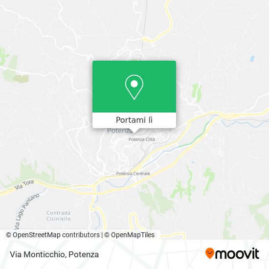 Mappa Via Monticchio