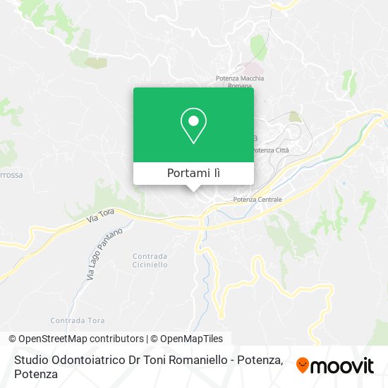 Mappa Studio Odontoiatrico Dr Toni Romaniello - Potenza