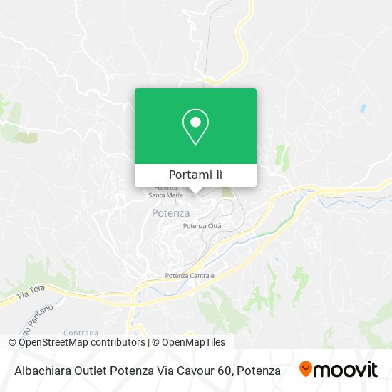 Mappa Albachiara Outlet Potenza Via Cavour 60