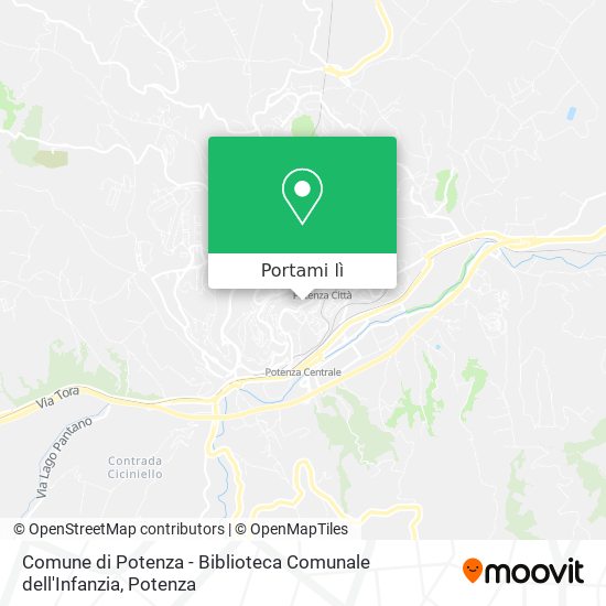 Mappa Comune di Potenza - Biblioteca Comunale dell'Infanzia