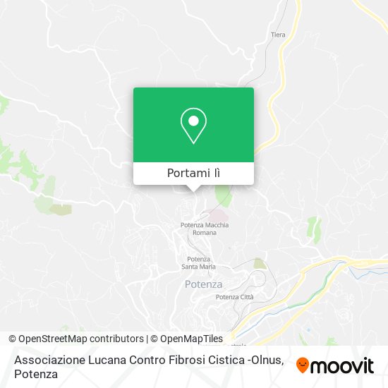 Mappa Associazione Lucana Contro Fibrosi Cistica -Olnus