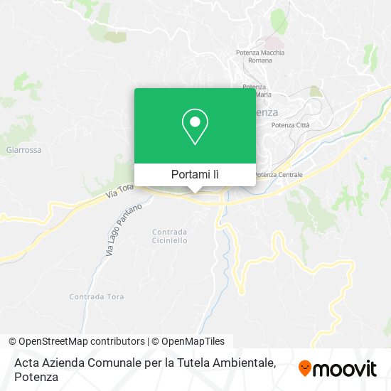 Mappa Acta Azienda Comunale per la Tutela Ambientale