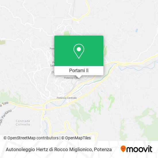 Mappa Autonoleggio Hertz di Rocco Miglionico