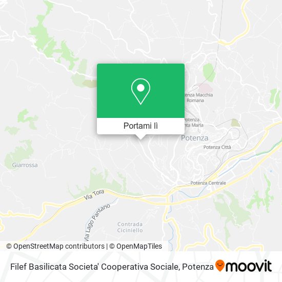 Mappa Filef Basilicata Societa' Cooperativa Sociale