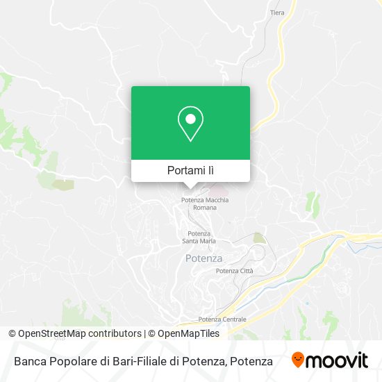 Mappa Banca Popolare di Bari-Filiale di Potenza