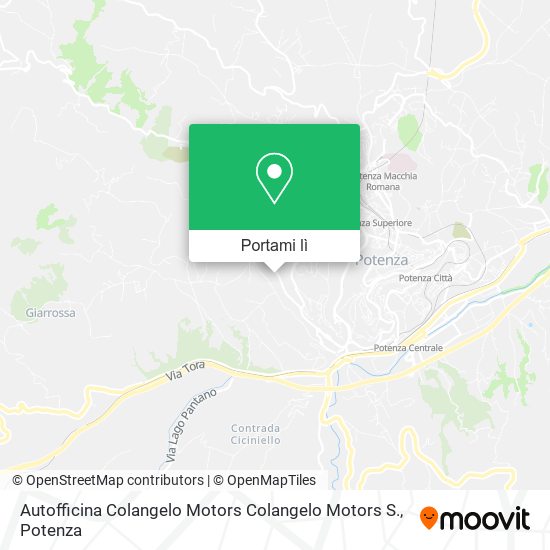 Mappa Autofficina Colangelo Motors Colangelo Motors S.