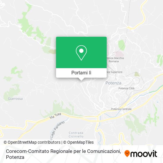 Mappa Corecom-Comitato Regionale per le Comunicazioni