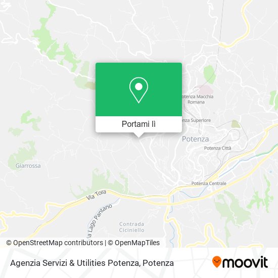 Mappa Agenzia Servizi & Utilities Potenza