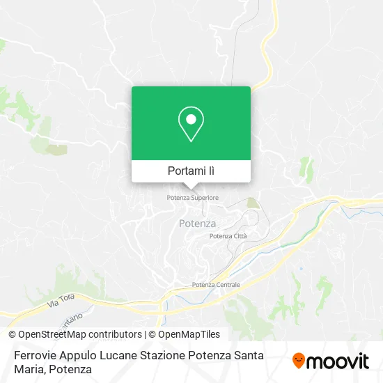 Mappa Ferrovie Appulo Lucane Stazione Potenza Santa Maria