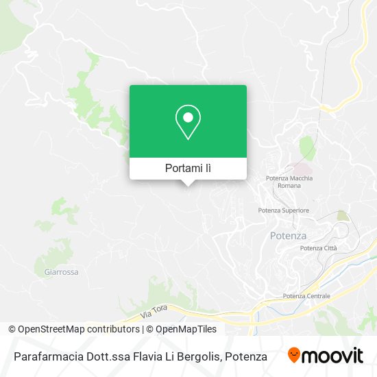 Mappa Parafarmacia Dott.ssa Flavia Li Bergolis