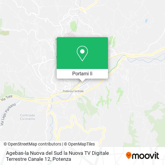 Mappa Agebas-la Nuova del Sud la Nuova TV Digitale Terrestre Canale 12