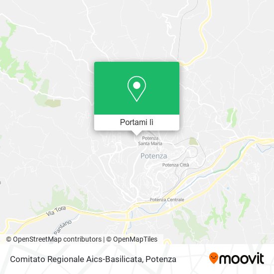Mappa Comitato Regionale Aics-Basilicata