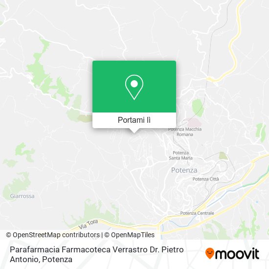 Mappa Parafarmacia Farmacoteca Verrastro Dr. Pietro Antonio