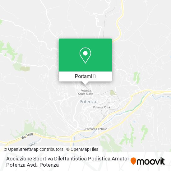 Mappa Aociazione Sportiva Dilettantistica Podistica Amatori Potenza Asd.