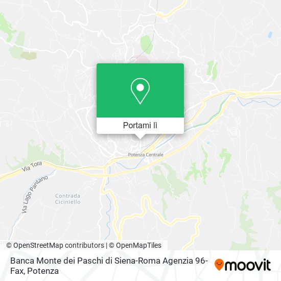 Mappa Banca Monte dei Paschi di Siena-Roma Agenzia 96-Fax