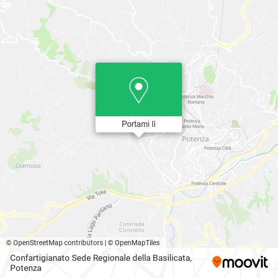 Mappa Confartigianato Sede Regionale della Basilicata