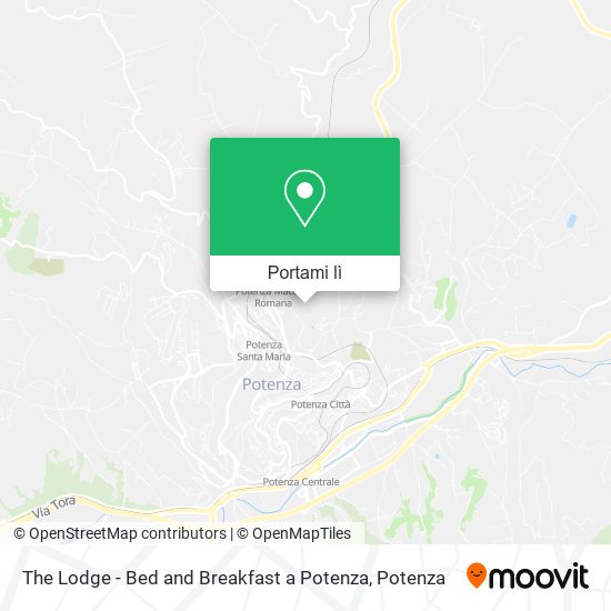 Mappa The Lodge - Bed and Breakfast a Potenza