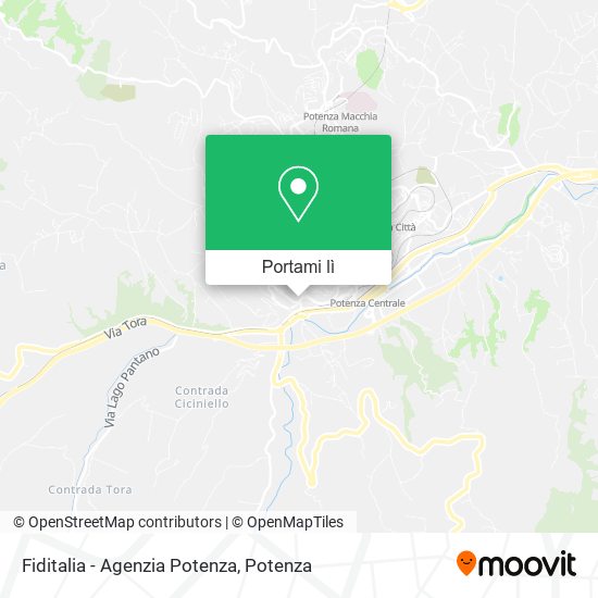 Mappa Fiditalia - Agenzia Potenza