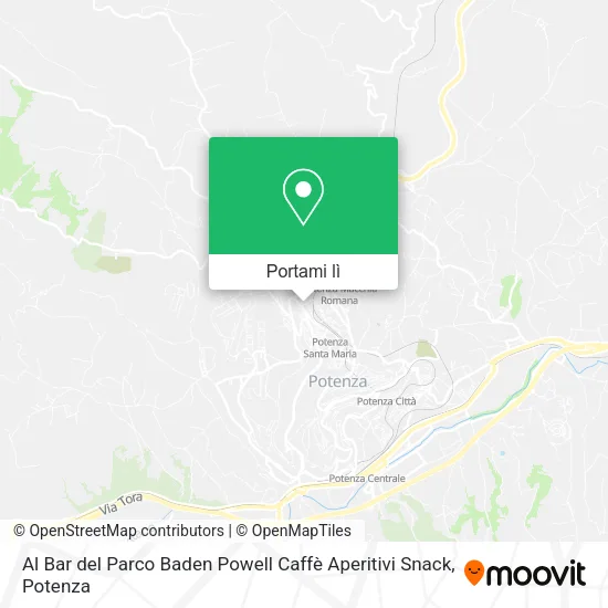 Mappa Al Bar del Parco Baden Powell Caffè Aperitivi Snack