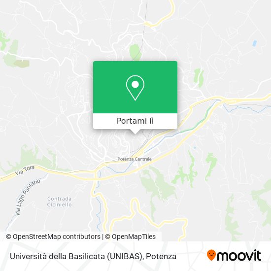 Mappa Università della Basilicata (UNIBAS)