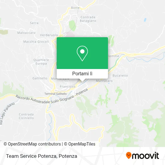 Mappa Team Service Potenza