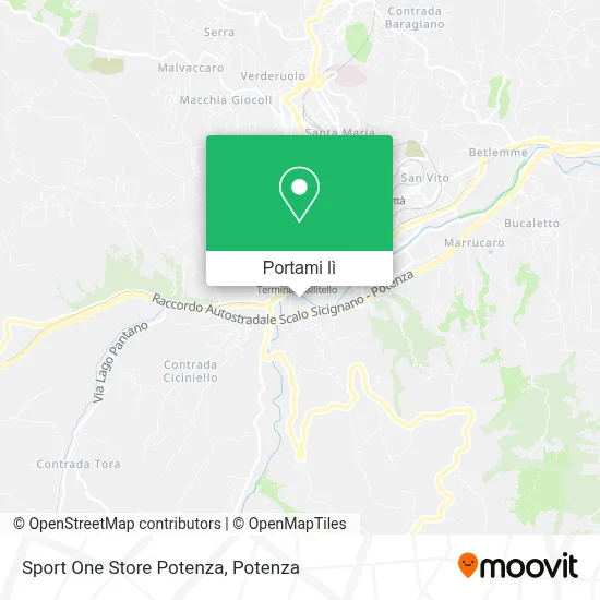 Mappa Sport One Store Potenza