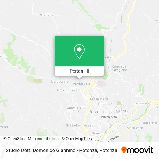 Mappa Studio Dott. Domenico Giannino - Potenza