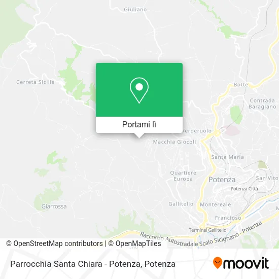 Mappa Parrocchia Santa Chiara - Potenza