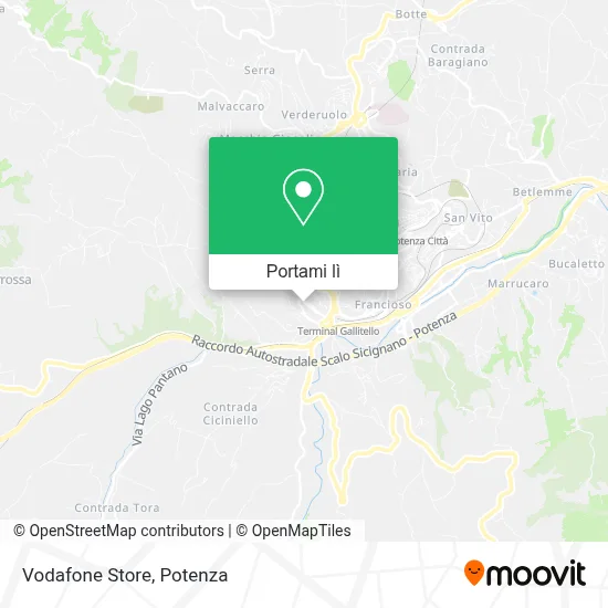 Mappa Vodafone Store