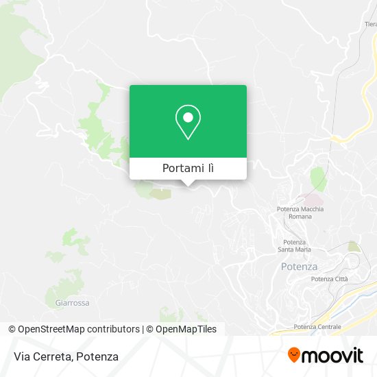 Mappa Via Cerreta