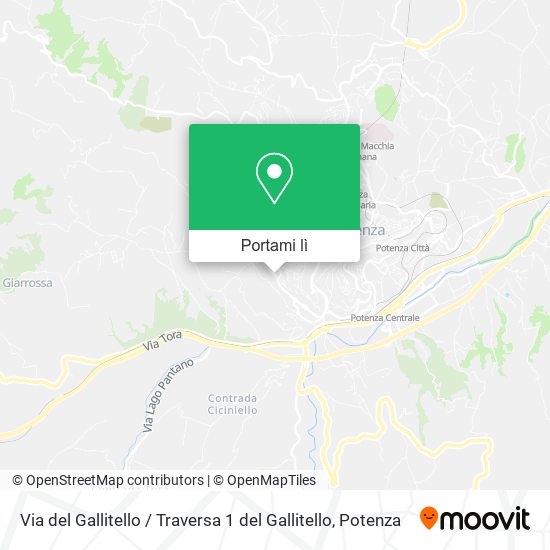 Mappa Via del Gallitello / Traversa 1 del Gallitello