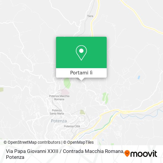 Mappa Via Papa Giovanni XXIII / Contrada Macchia Romana