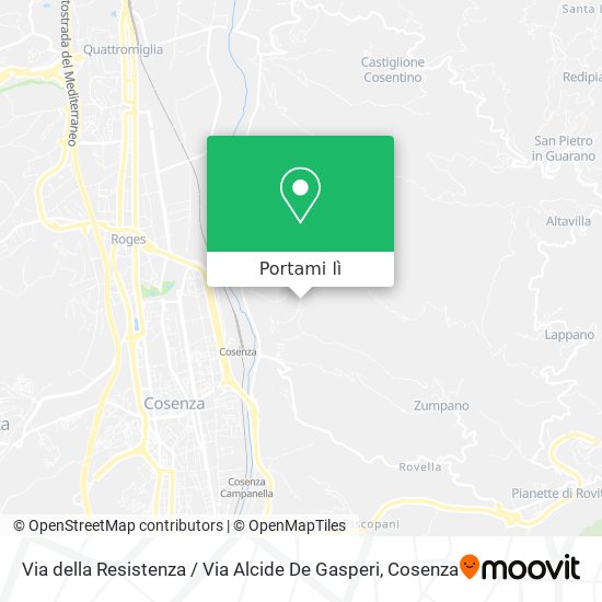 Mappa Via della Resistenza / Via Alcide De Gasperi