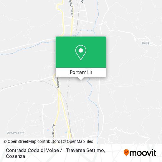 Mappa Contrada Coda di Volpe / I Traversa Settimo