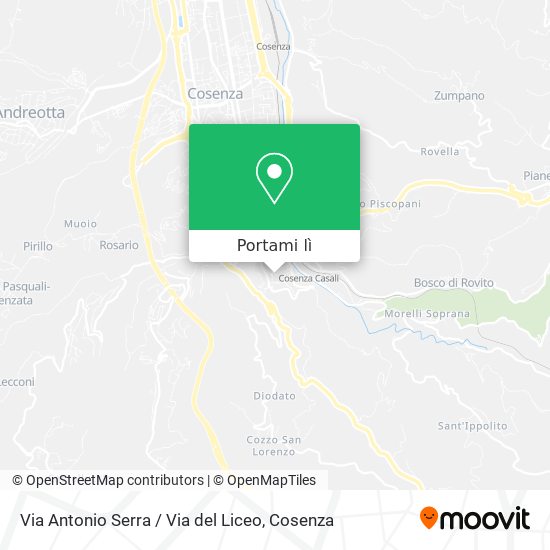 Mappa Via Antonio Serra / Via del Liceo