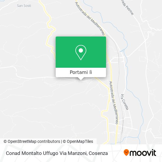 Mappa Conad Montalto Uffugo Via Manzoni