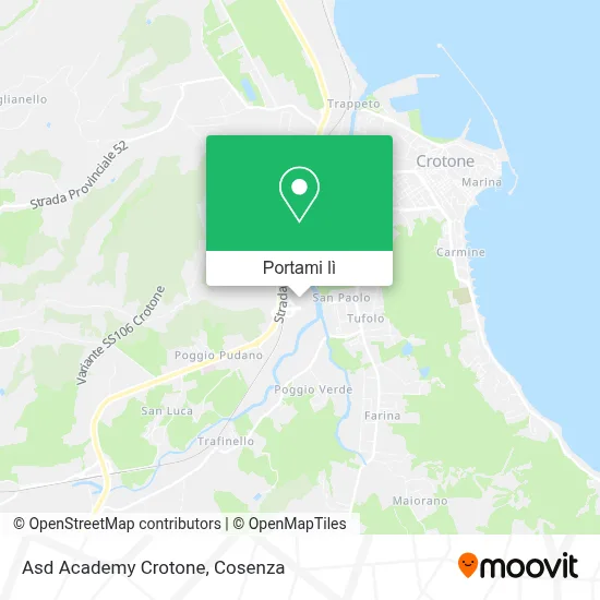 Mappa Asd Academy Crotone