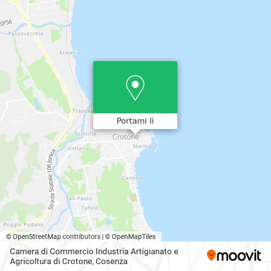 Mappa Camera di Commercio Industria Artigianato e Agricoltura di Crotone