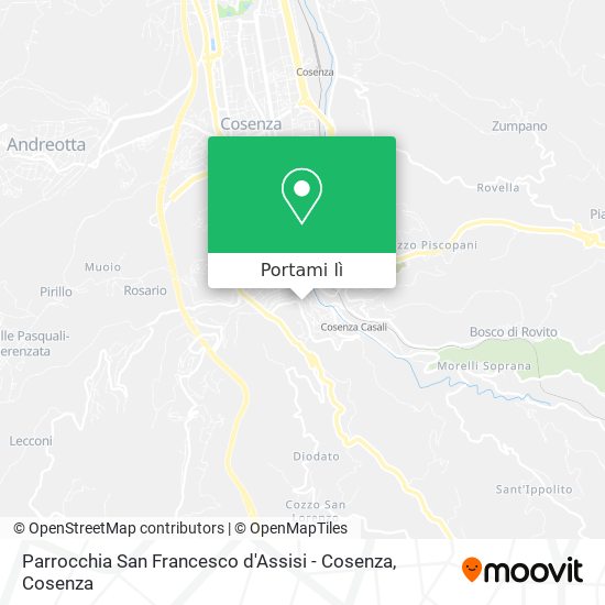 Mappa Parrocchia San Francesco d'Assisi - Cosenza