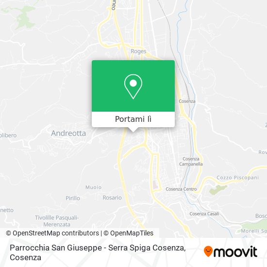 Mappa Parrocchia San Giuseppe - Serra Spiga Cosenza