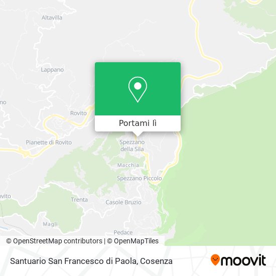 Mappa Santuario San Francesco di Paola